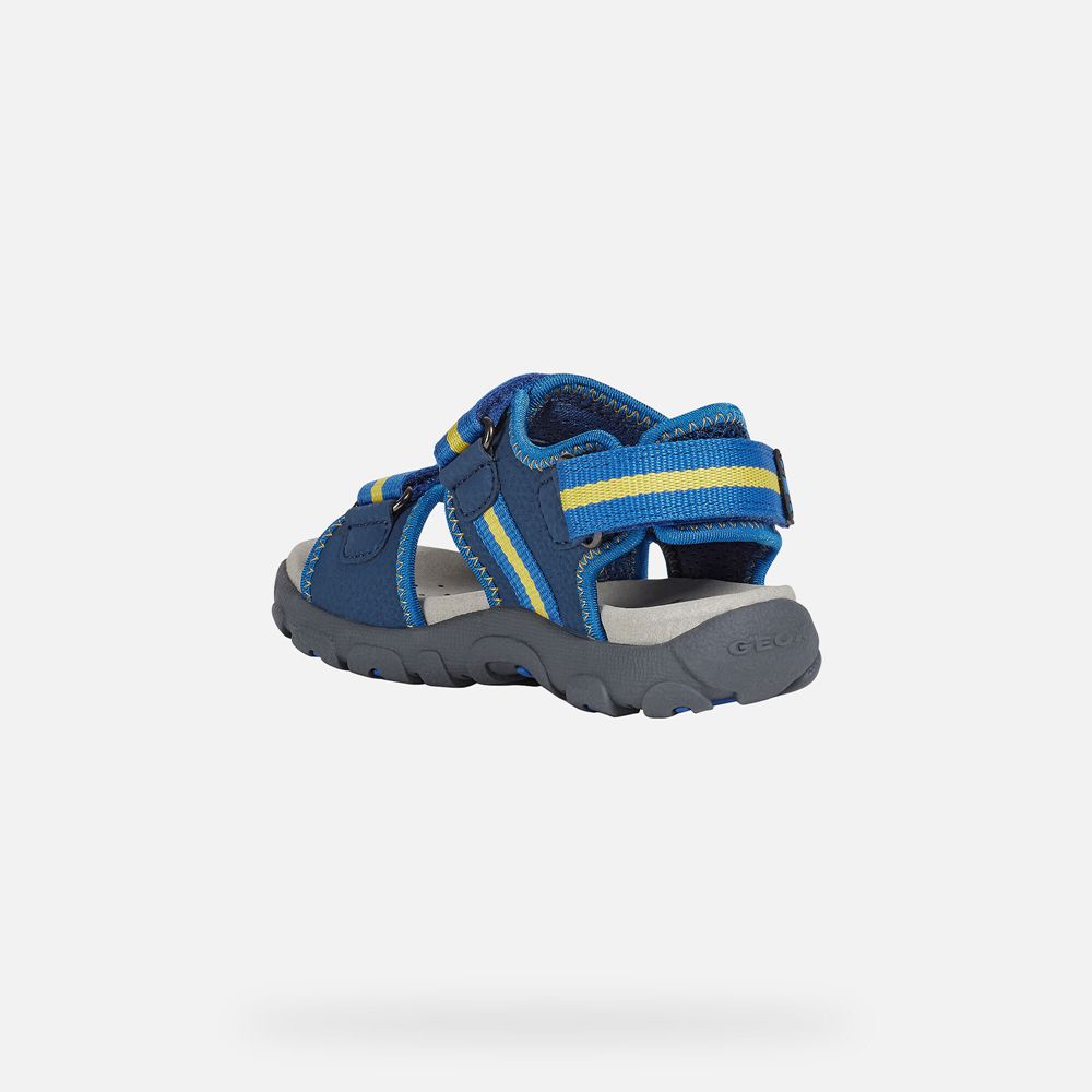 Geox Sandals Blue Strada - Geox Boys Shoes - AJOBPX127